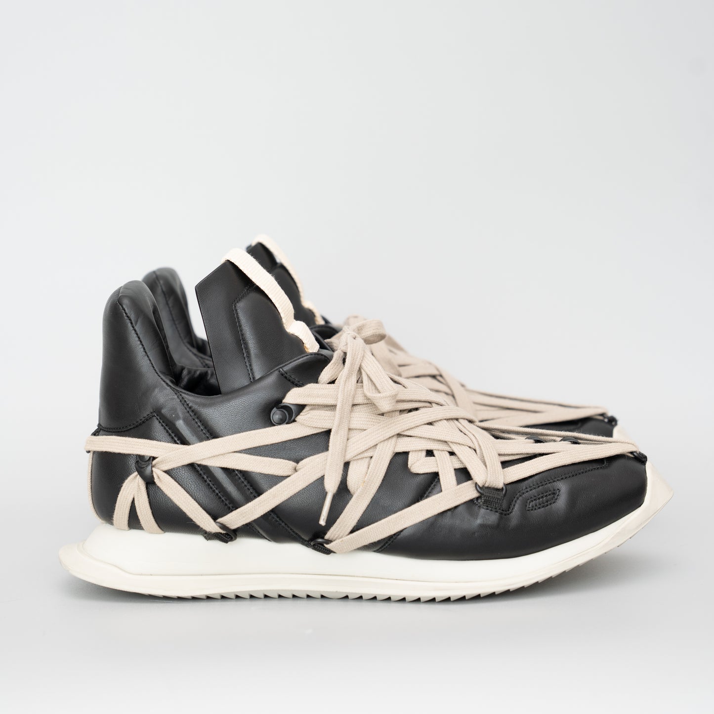 Rick Owens Maximal Runner Sneakers – Black/White (Size IT41 / 26cm)