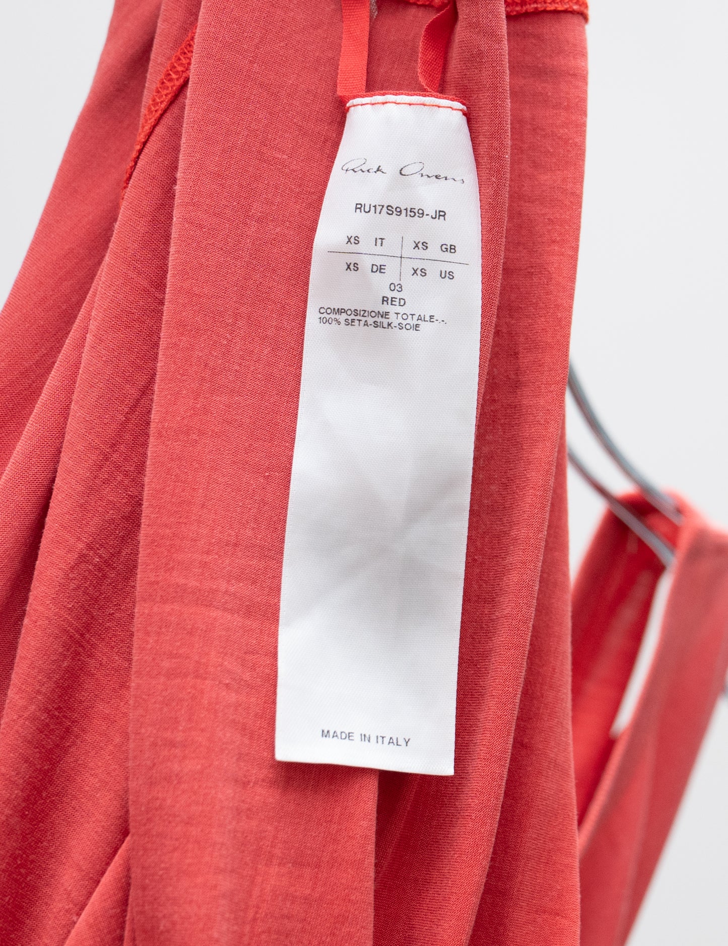 Rick Owens 17SS RU17S9159-JR Silk Tank Top