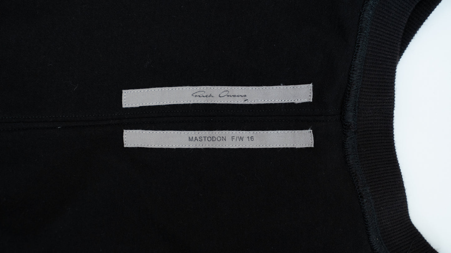 Rick Owens 16FW MASTODON BELTED T Runway Collection Black