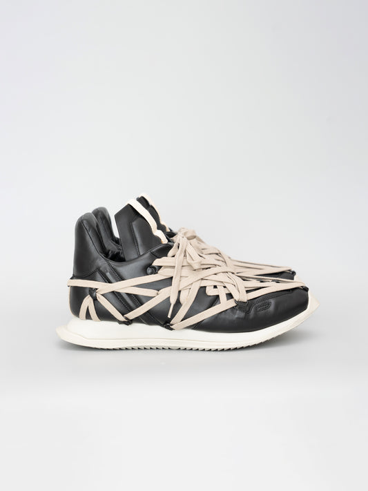 Rick Owens Maximal Runner Sneakers – Black/White (Size IT41 / 26cm)